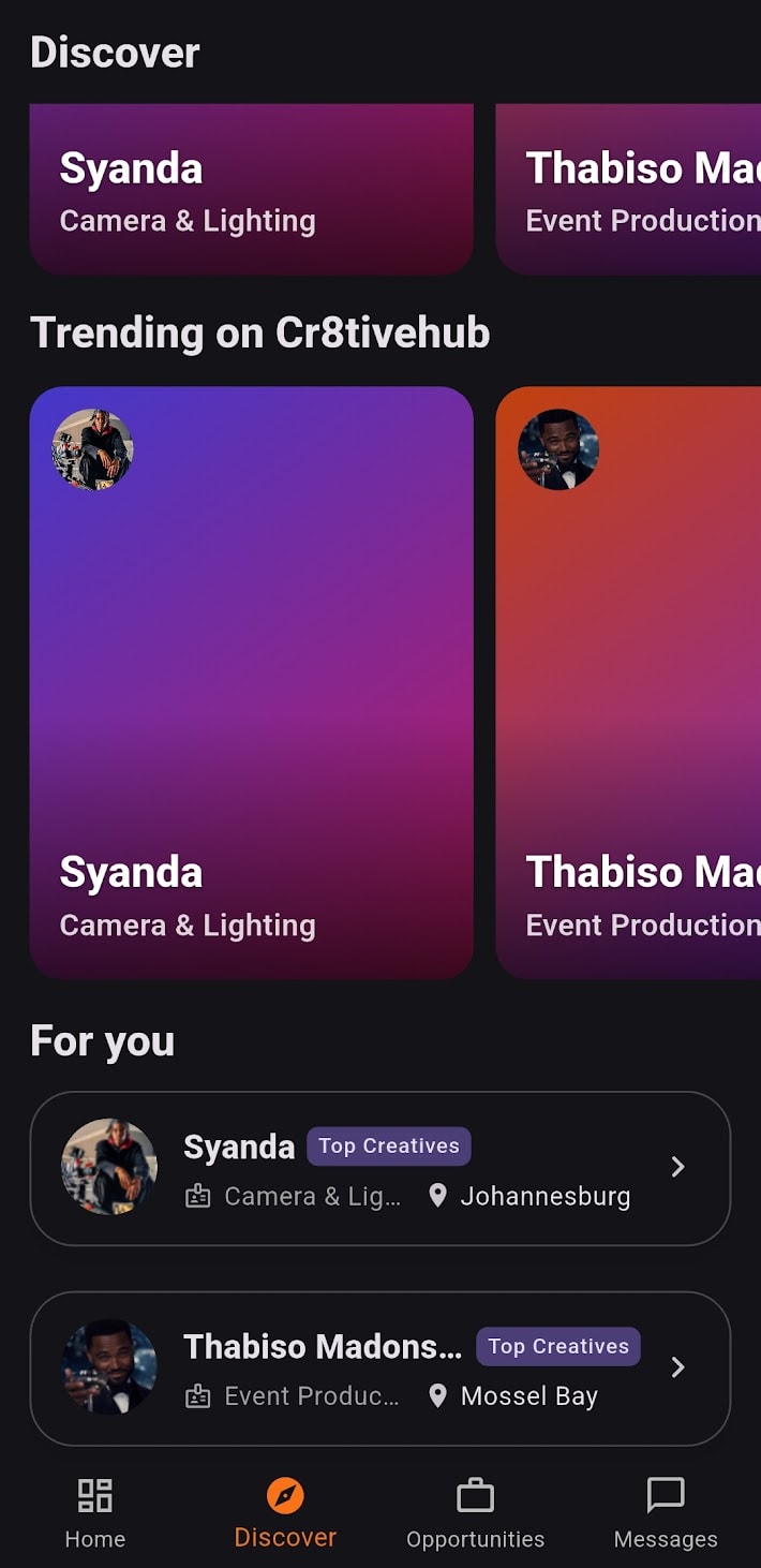 Discover trending feed